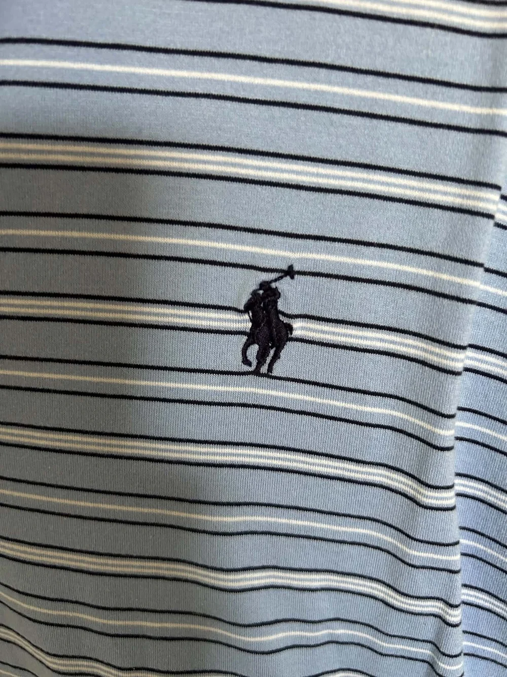 Polo Golf by Ralph Lauren Light Blue Striped Polo Shirt